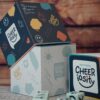 Cheeriosity coffee packaging with playful design and mug.