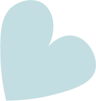 A light blue heart shape with a smooth, rounded design on a white background.